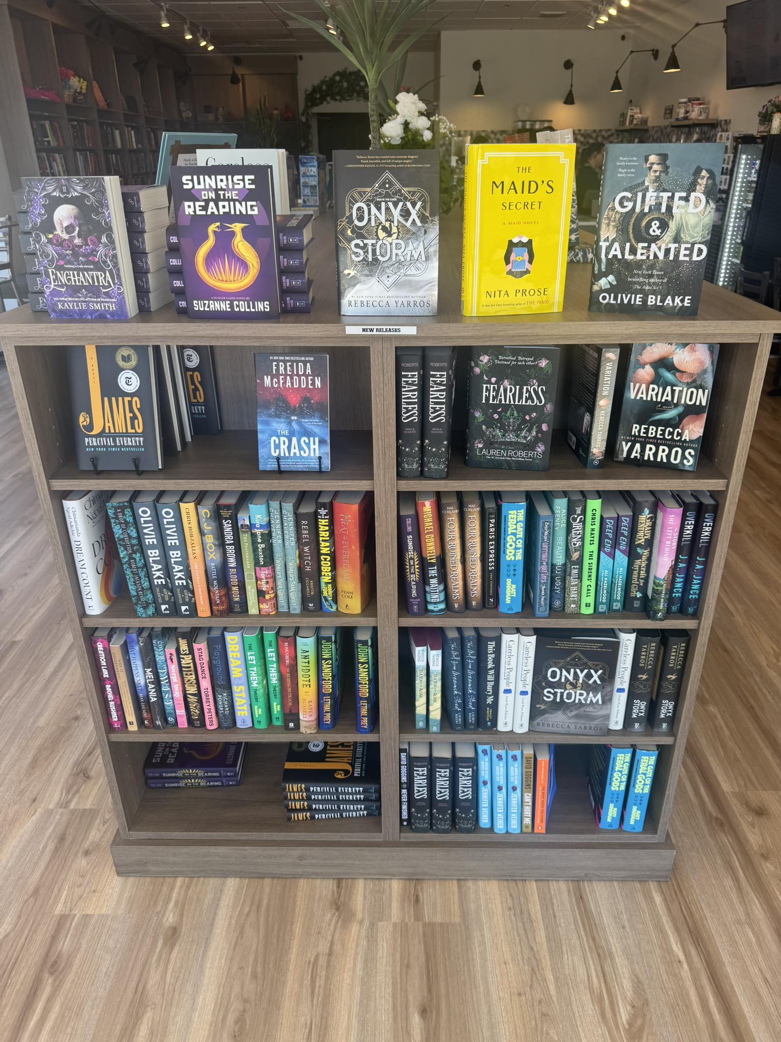 Bookshelf with New Releases
