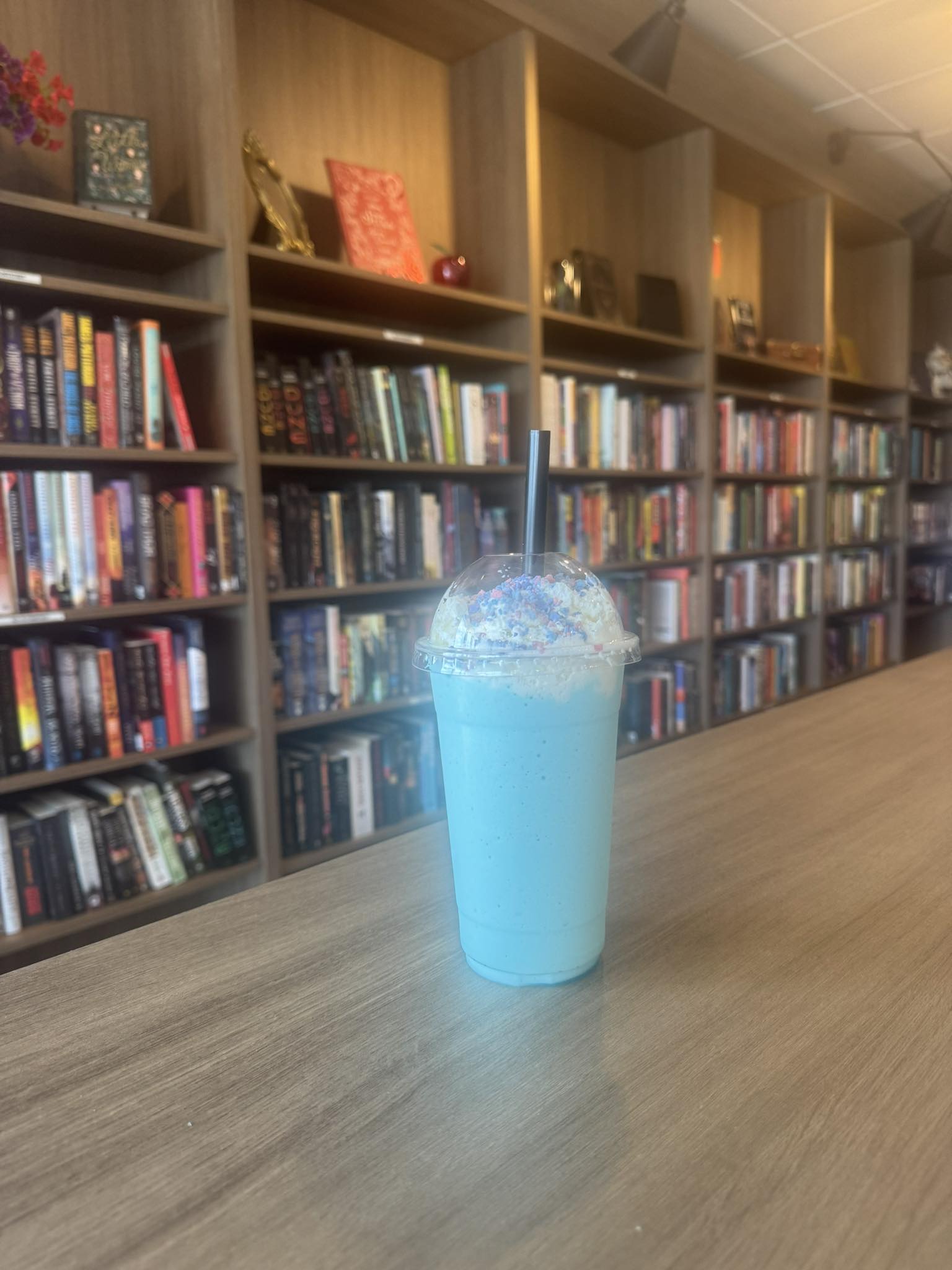 Blue Blended Drink with Whipped Cream